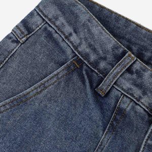 Concert Outfit Vintage Multi-Pocket Workwear Jeans