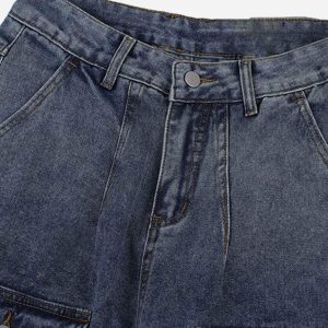 Concert Outfit Vintage Multi-Pocket Workwear Jeans