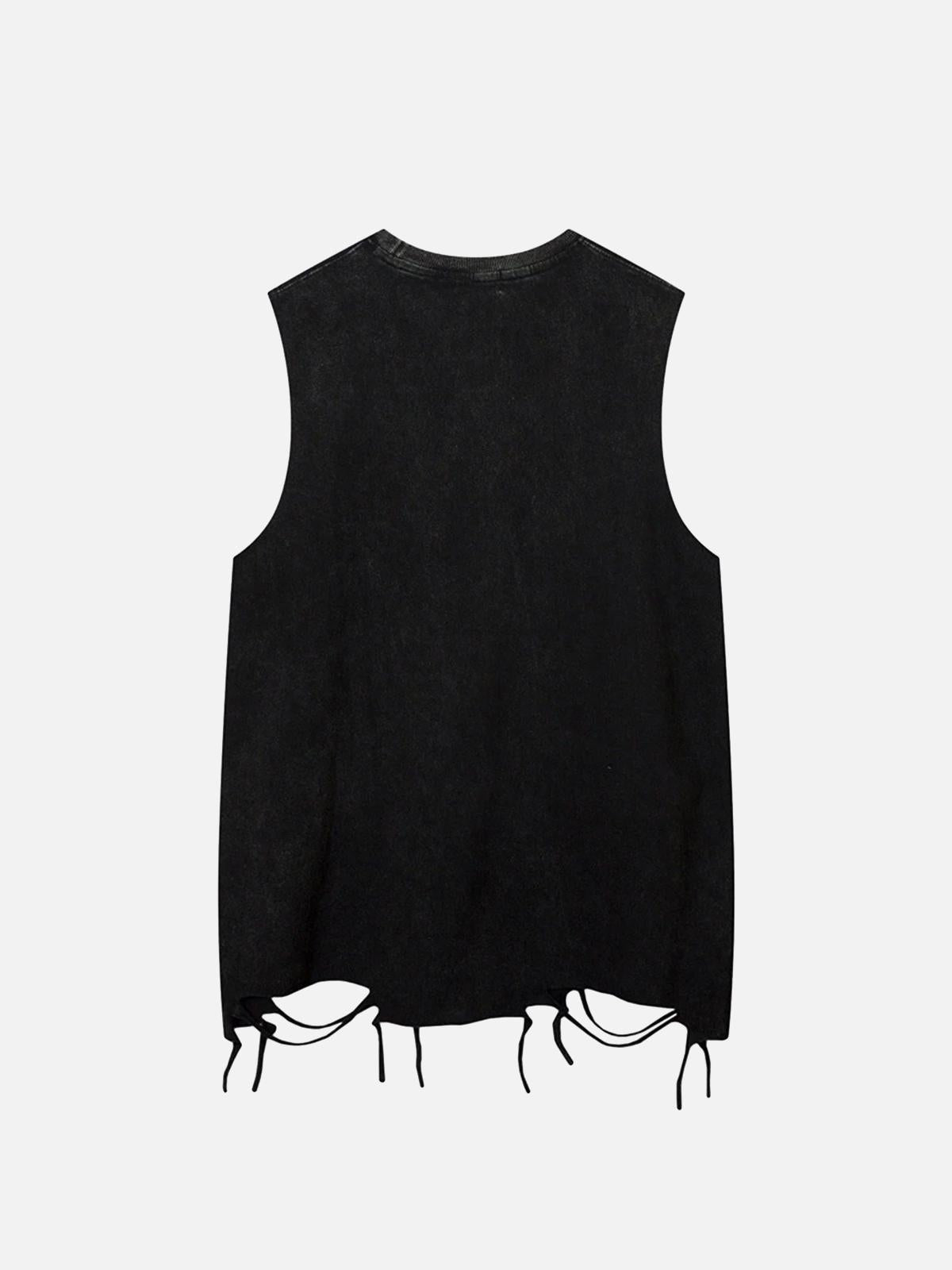 Concert Outfit Vintage Necklace Star Print Hip-Hop Tank Top Concert Outfit Vintage Necklace Star Print Hip-Hop Tank Top