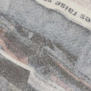 Concert Outfit Vintage Newspaper Digital Print Pants