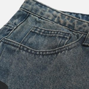 Concert Outfit Vintage Number Print Jeans