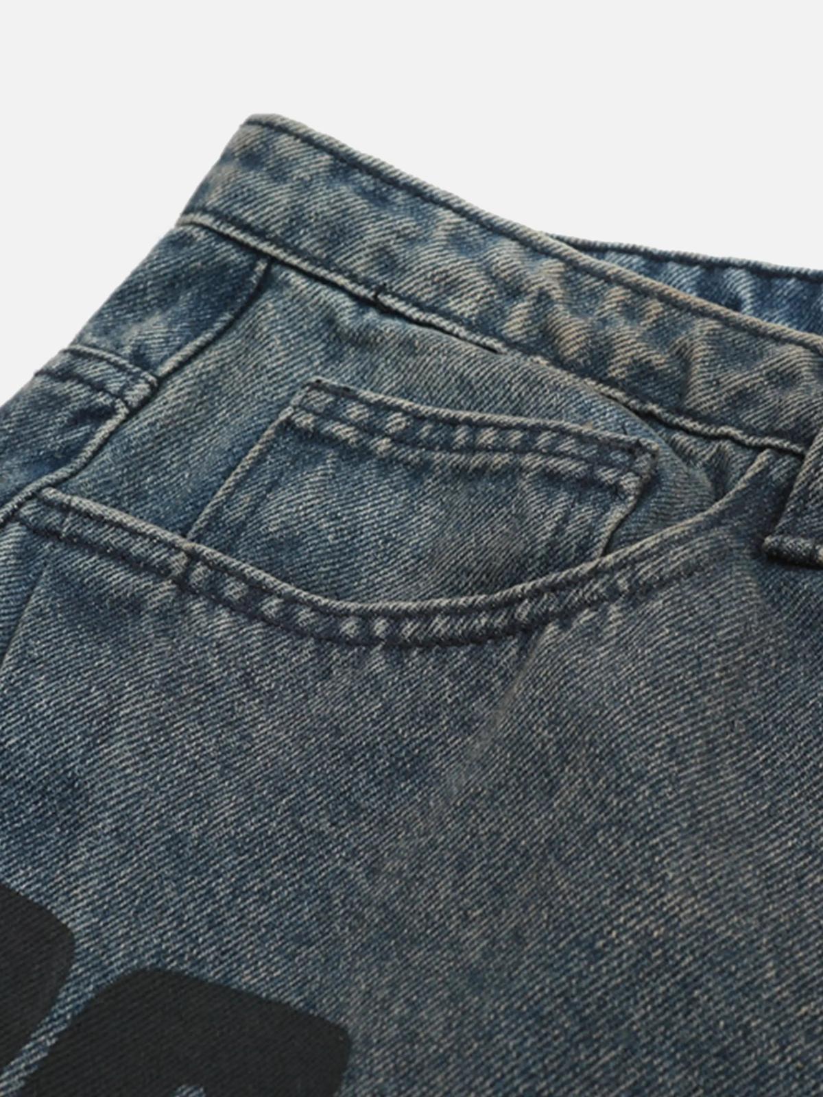 Concert Outfit Vintage Number Print Jeans Concert Outfit Vintage Number Print Jeans