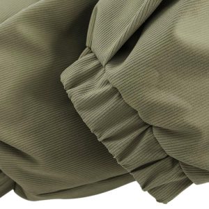 Concert Outfit Vintage Oversized Pleated Stand Collar Jacket