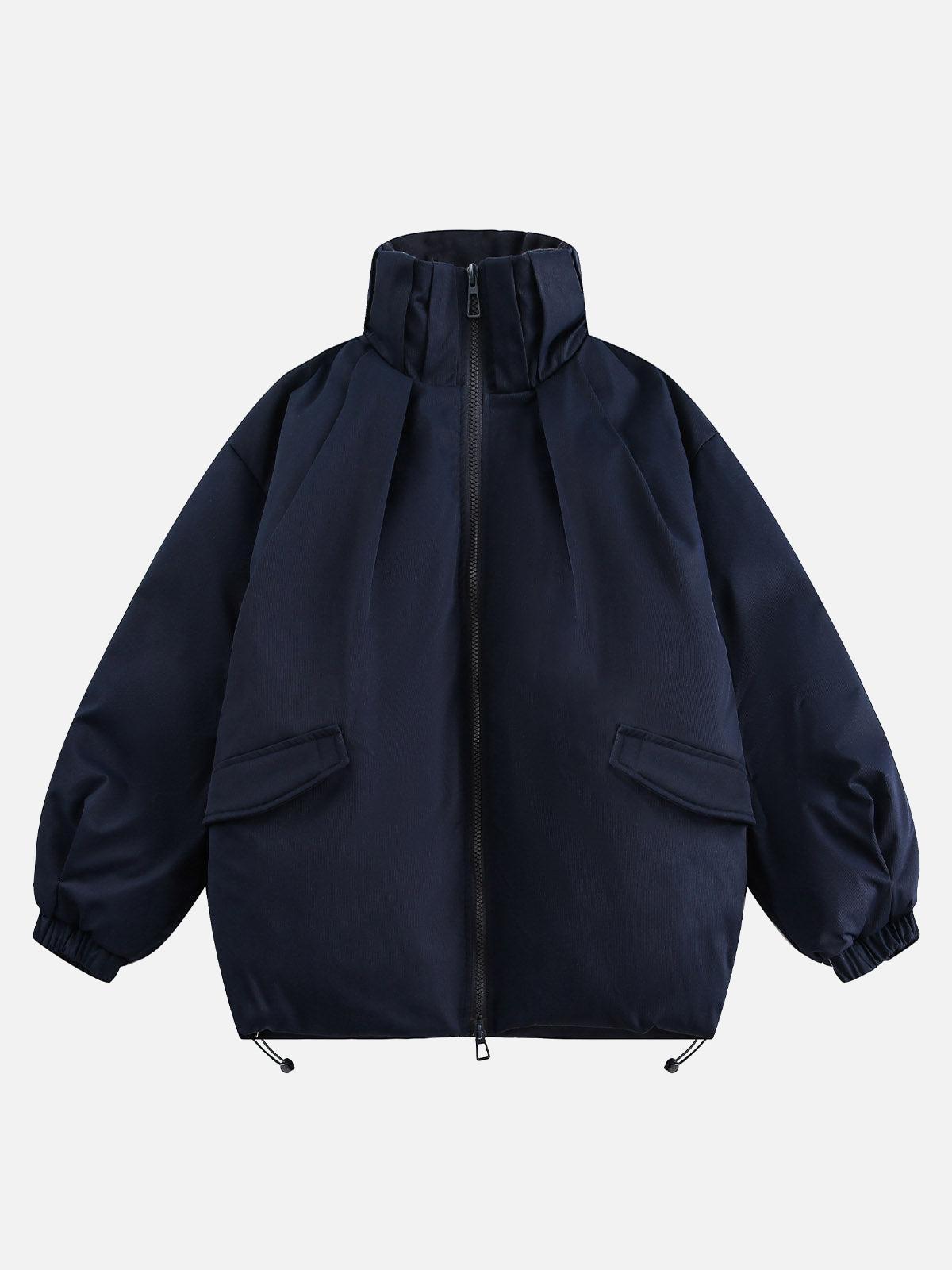 Concert Outfit Vintage Oversized Pleated Stand Collar Jacket Concert Outfit Vintage Oversized Pleated Stand Collar Jacket