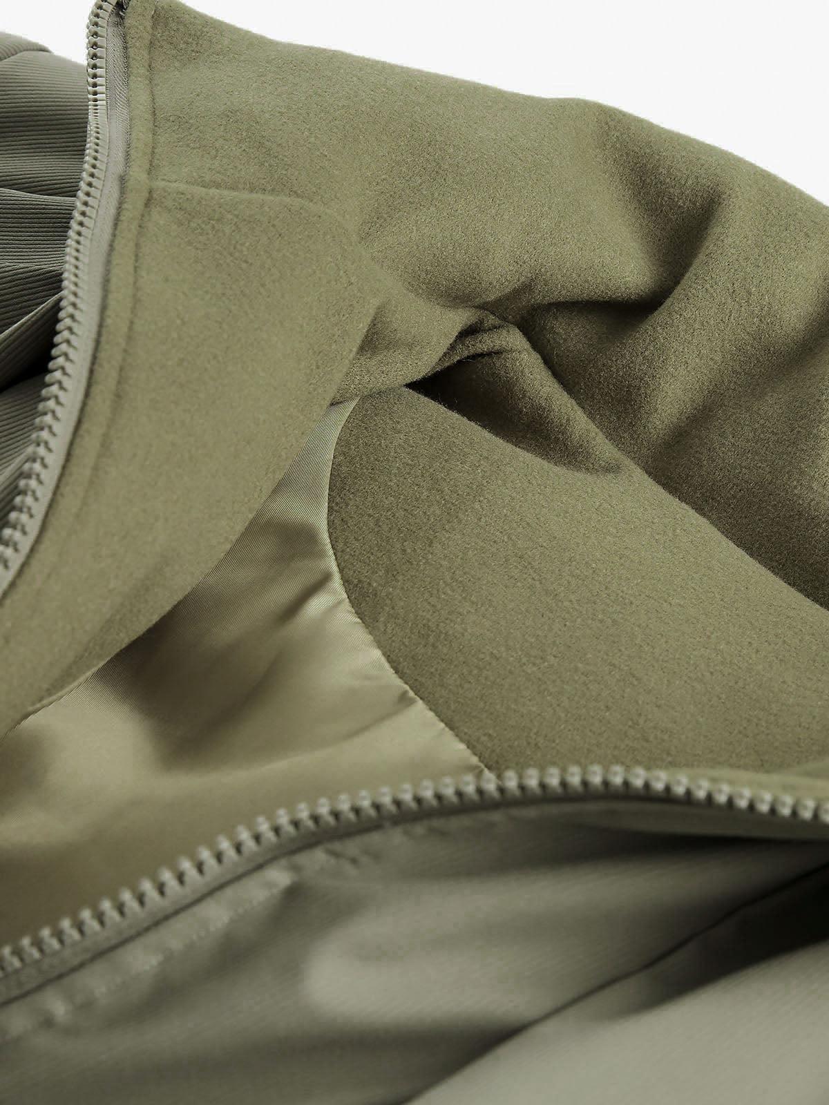 Concert Outfit Vintage Oversized Pleated Stand Collar Jacket Concert Outfit Vintage Oversized Pleated Stand Collar Jacket