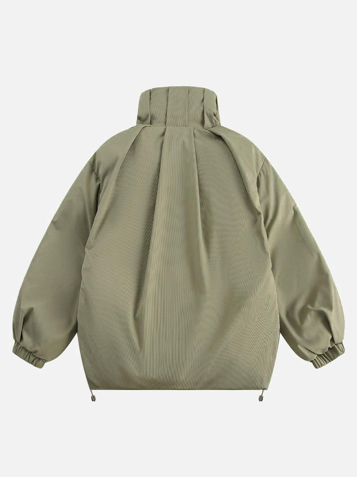 Concert Outfit Vintage Oversized Pleated Stand Collar Jacket Concert Outfit Vintage Oversized Pleated Stand Collar Jacket