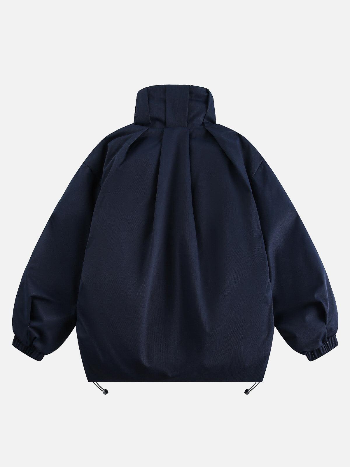 Concert Outfit Vintage Oversized Pleated Stand Collar Jacket Concert Outfit Vintage Oversized Pleated Stand Collar Jacket