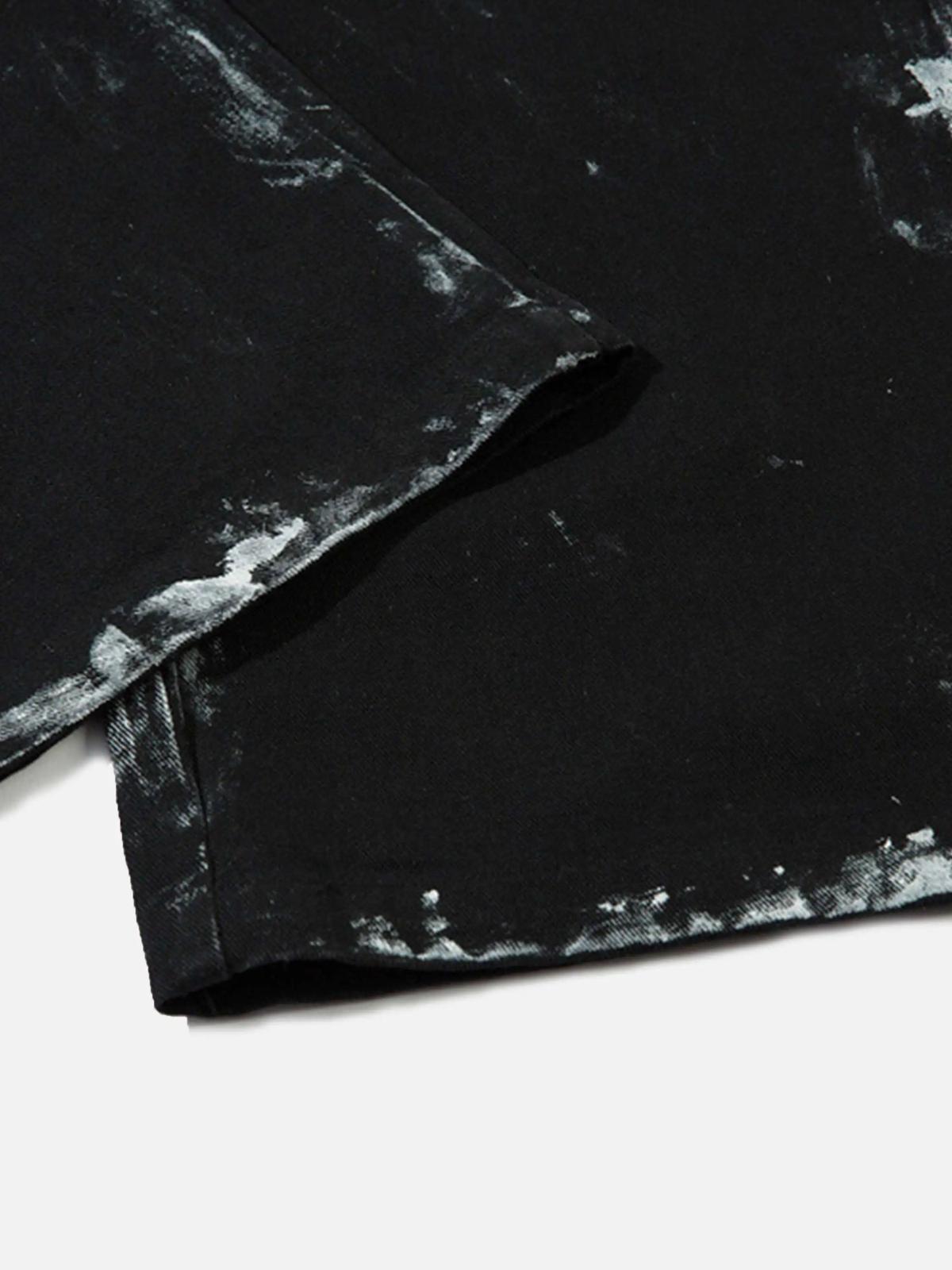 Concert Outfit Vintage Painted Wide-Leg Pleated Jeans Concert Outfit Vintage Painted Wide-Leg Pleated Jeans