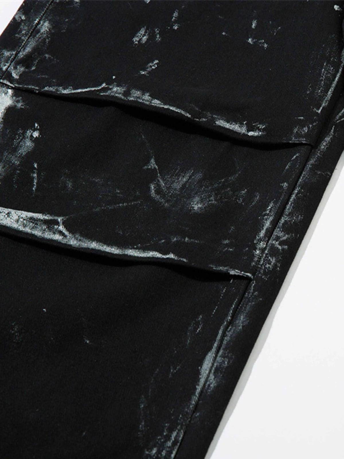 Concert Outfit Vintage Painted Wide-Leg Pleated Jeans Concert Outfit Vintage Painted Wide-Leg Pleated Jeans