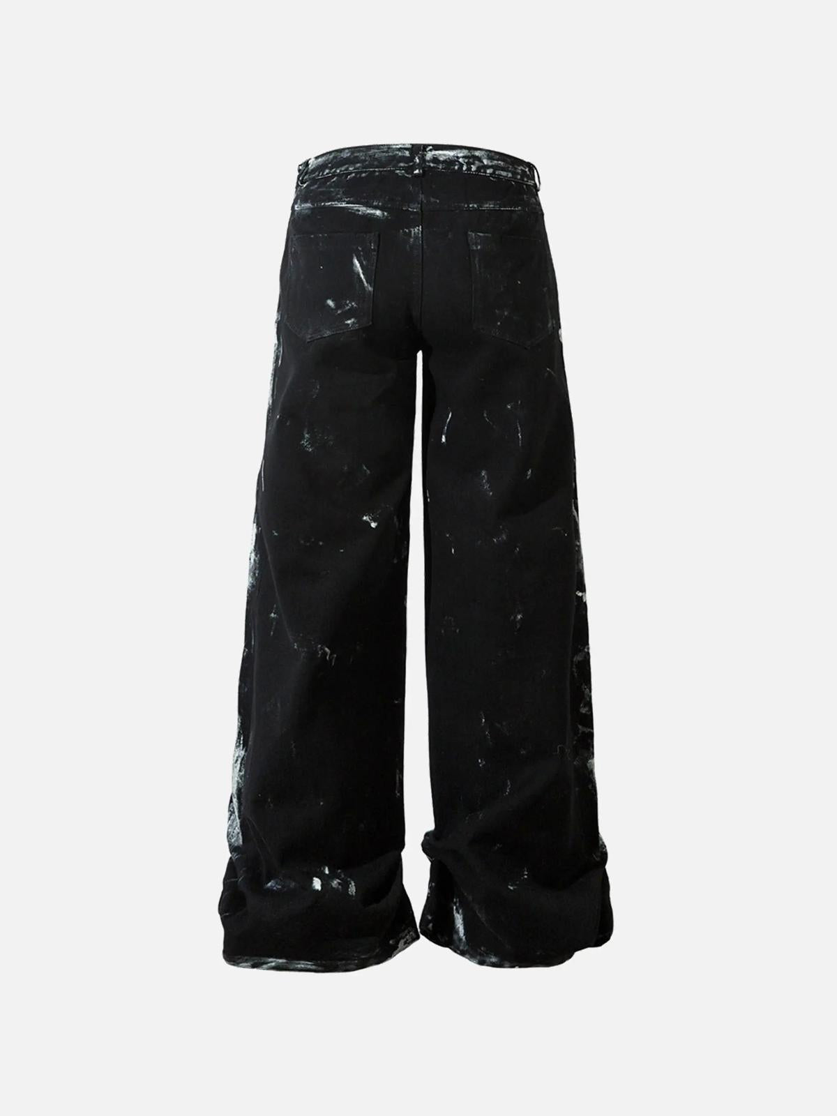 Concert Outfit Vintage Painted Wide-Leg Pleated Jeans Concert Outfit Vintage Painted Wide-Leg Pleated Jeans