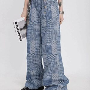 Concert Outfit Vintage Patchwork Jeans