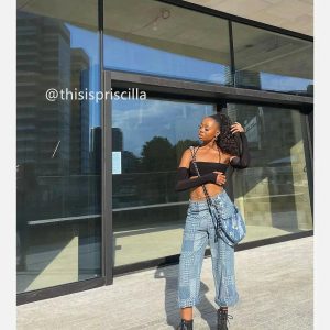 Concert Outfit Vintage Patchwork Jeans