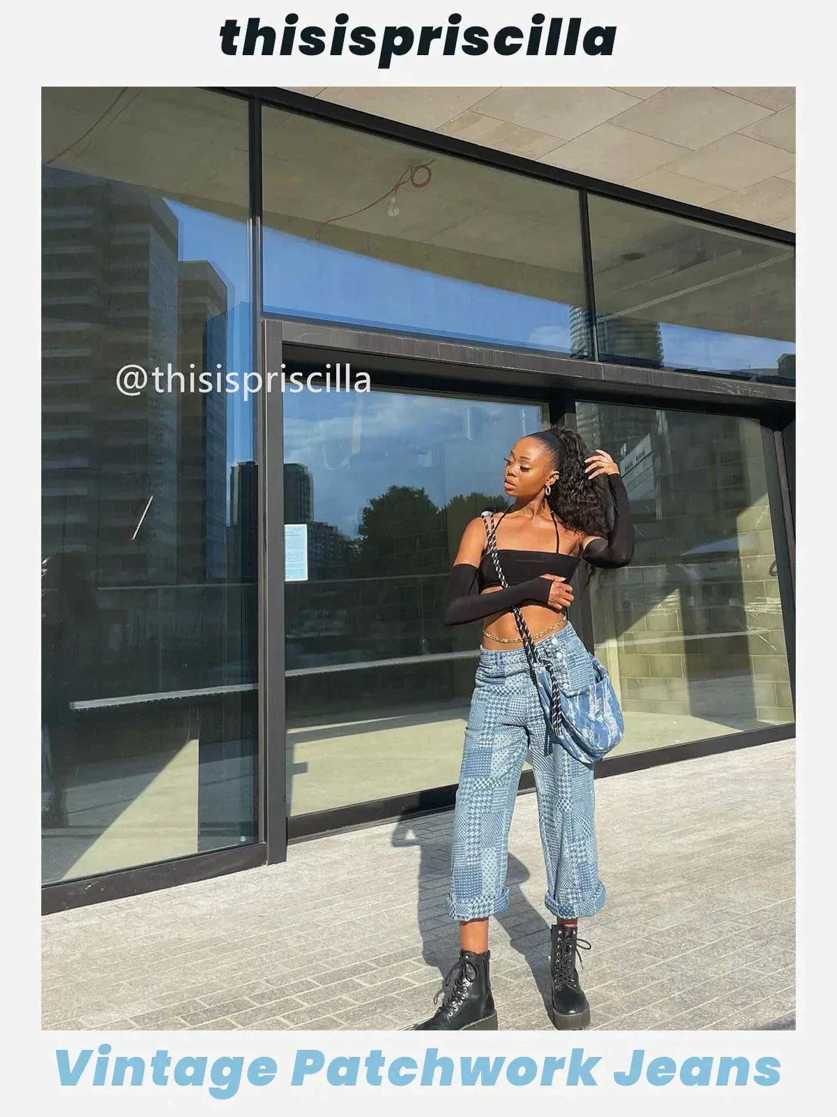 Concert Outfit Vintage Patchwork Jeans Concert Outfit Vintage Patchwork Jeans