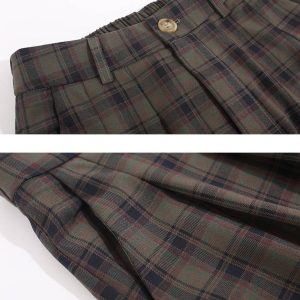 Concert Outfit Vintage Plaid Sweatpants