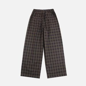 Concert Outfit Vintage Plaid Sweatpants