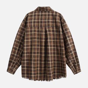 Concert Outfit Vintage Portrait Applique Long Sleeve Shirt