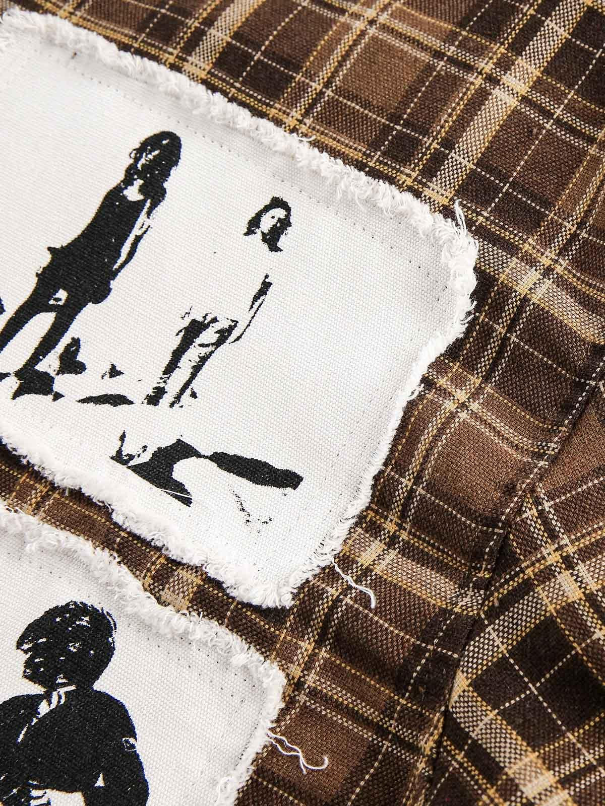 Concert Outfit Vintage Portrait Applique Long Sleeve Shirt Concert Outfit Vintage Portrait Applique Long Sleeve Shirt