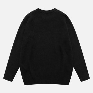 Concert Outfit Vintage Portrait Knit Sweater