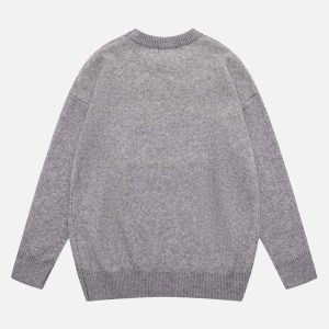 Concert Outfit Vintage Portrait Knit Sweater