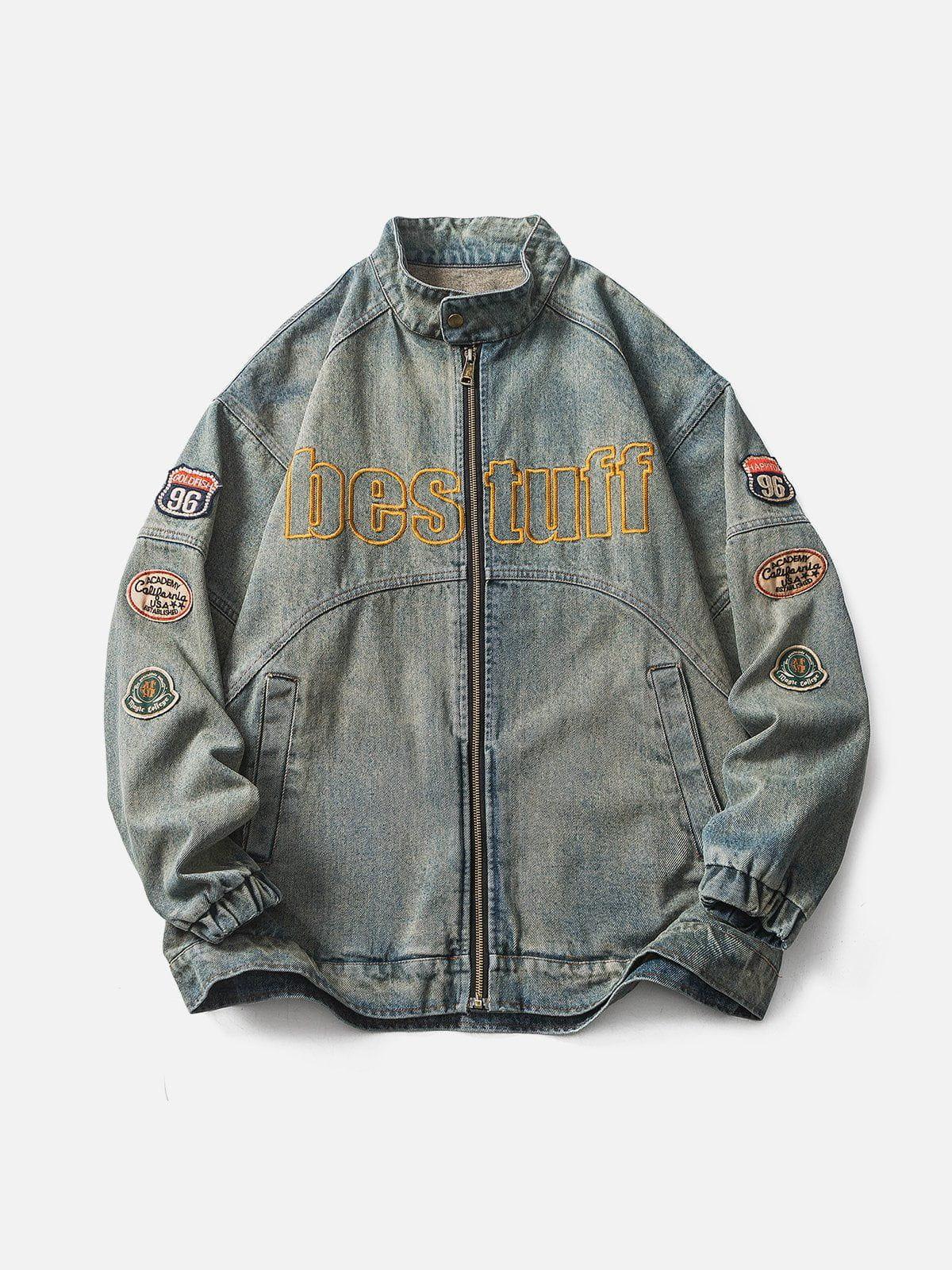 Concert Outfit Vintage Racing Denim Jacket Concert Outfit Vintage Racing Denim Jacket