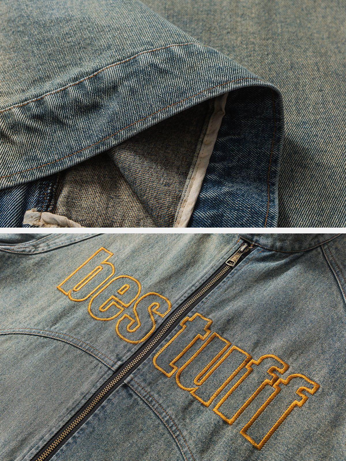 Concert Outfit Vintage Racing Denim Jacket Concert Outfit Vintage Racing Denim Jacket