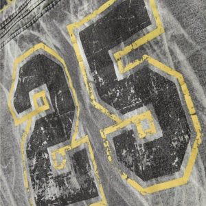 Concert Outfit Vintage Racing Distressed Print Zip-Up Collar Jacket