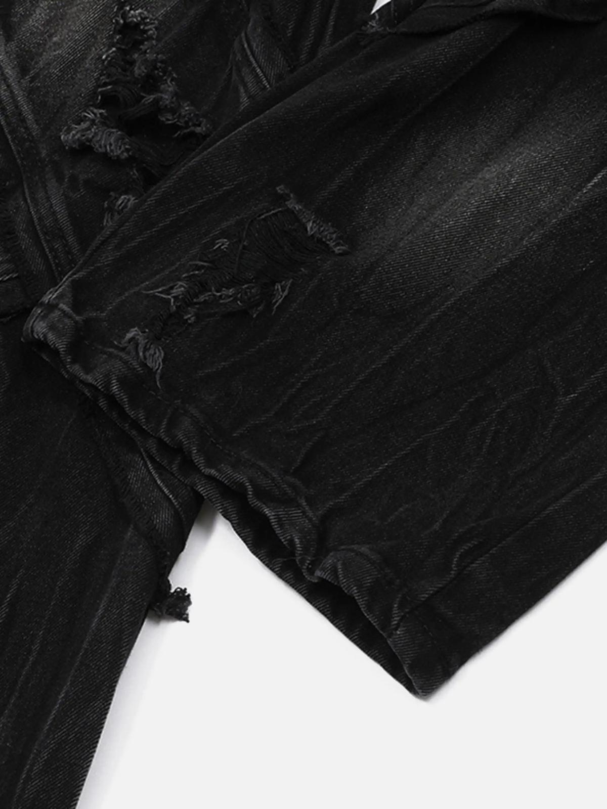 Concert Outfit Vintage Raw-Edge Ripple Straight-Leg Jeans Concert Outfit Vintage Raw-Edge Ripple Straight-Leg Jeans