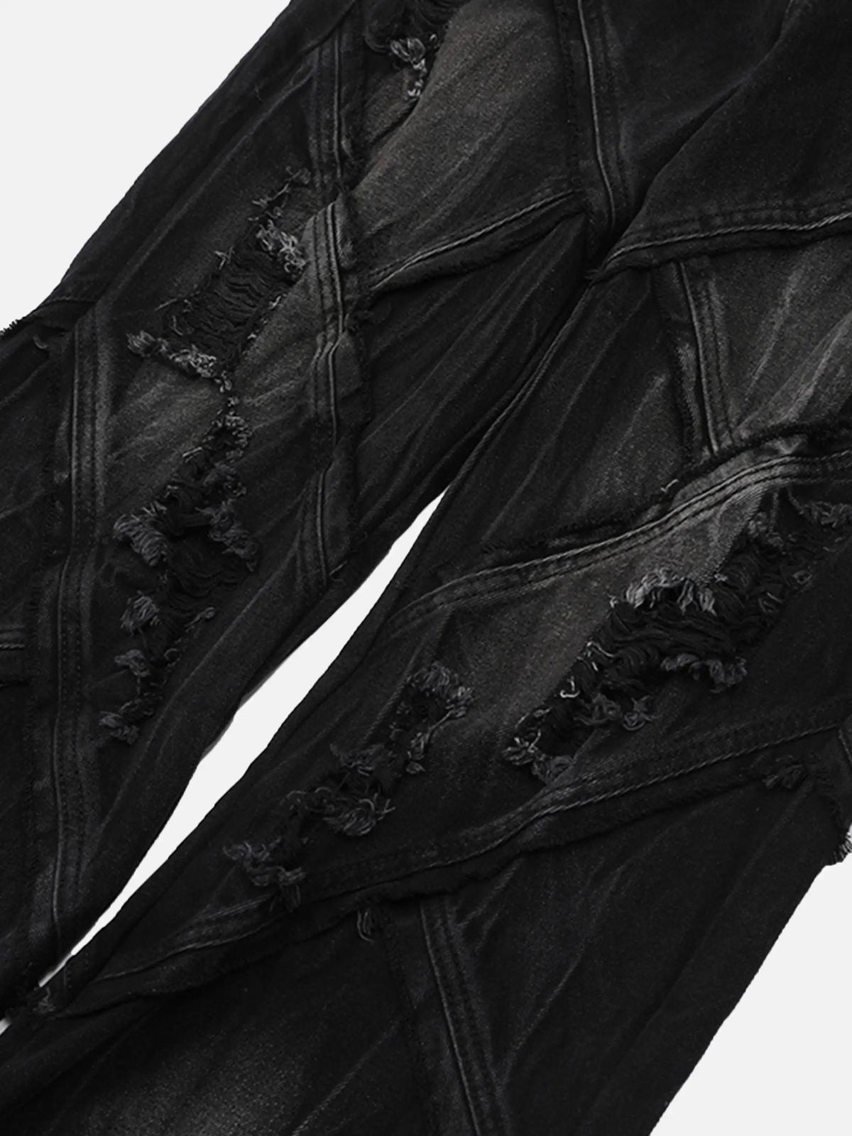 Concert Outfit Vintage Raw-Edge Ripple Straight-Leg Jeans Concert Outfit Vintage Raw-Edge Ripple Straight-Leg Jeans