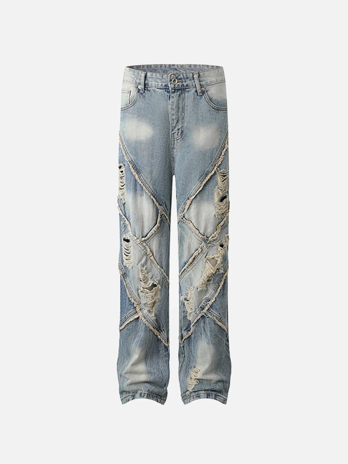 Concert Outfit Vintage Raw-Edge Ripple Straight-Leg Jeans Concert Outfit Vintage Raw-Edge Ripple Straight-Leg Jeans