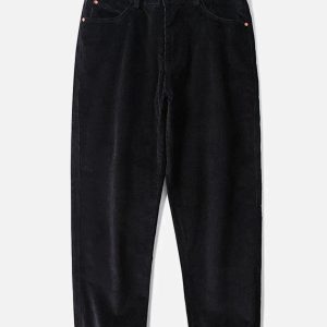 Concert Outfit Vintage Solid Corduroy Pants