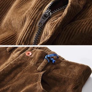 Concert Outfit Vintage Solid Corduroy Pants