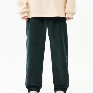 Concert Outfit Vintage Solid Corduroy Pants