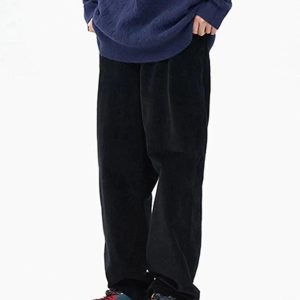Concert Outfit Vintage Solid Corduroy Pants