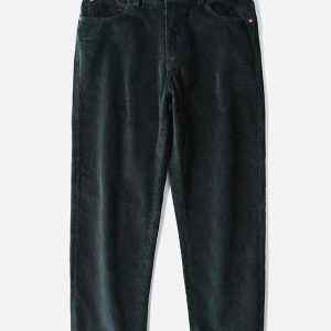 Concert Outfit Vintage Solid Corduroy Pants