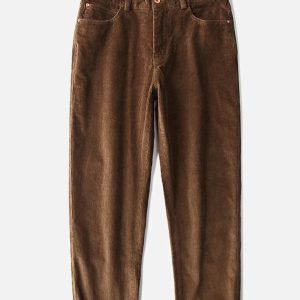 Concert Outfit Vintage Solid Corduroy Pants