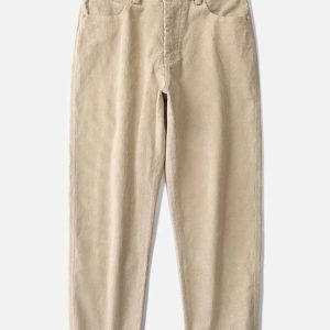 Concert Outfit Vintage Solid Corduroy Pants