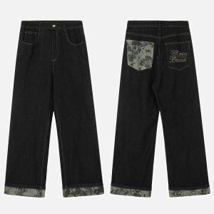 Concert Outfit Vintage Straight Leg Rolled Hem Jeans