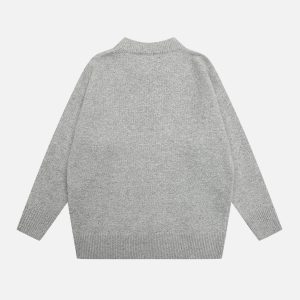 Concert Outfit Vintage street Letter Embroidery Sweater