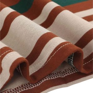 Concert Outfit Vintage Striped Polo Shirt