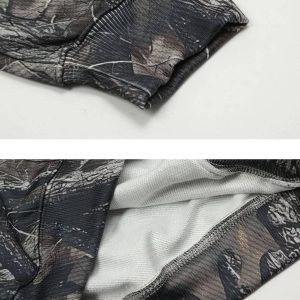 Concert Outfit Vintage Tree Camouflage Full Print Hoodie