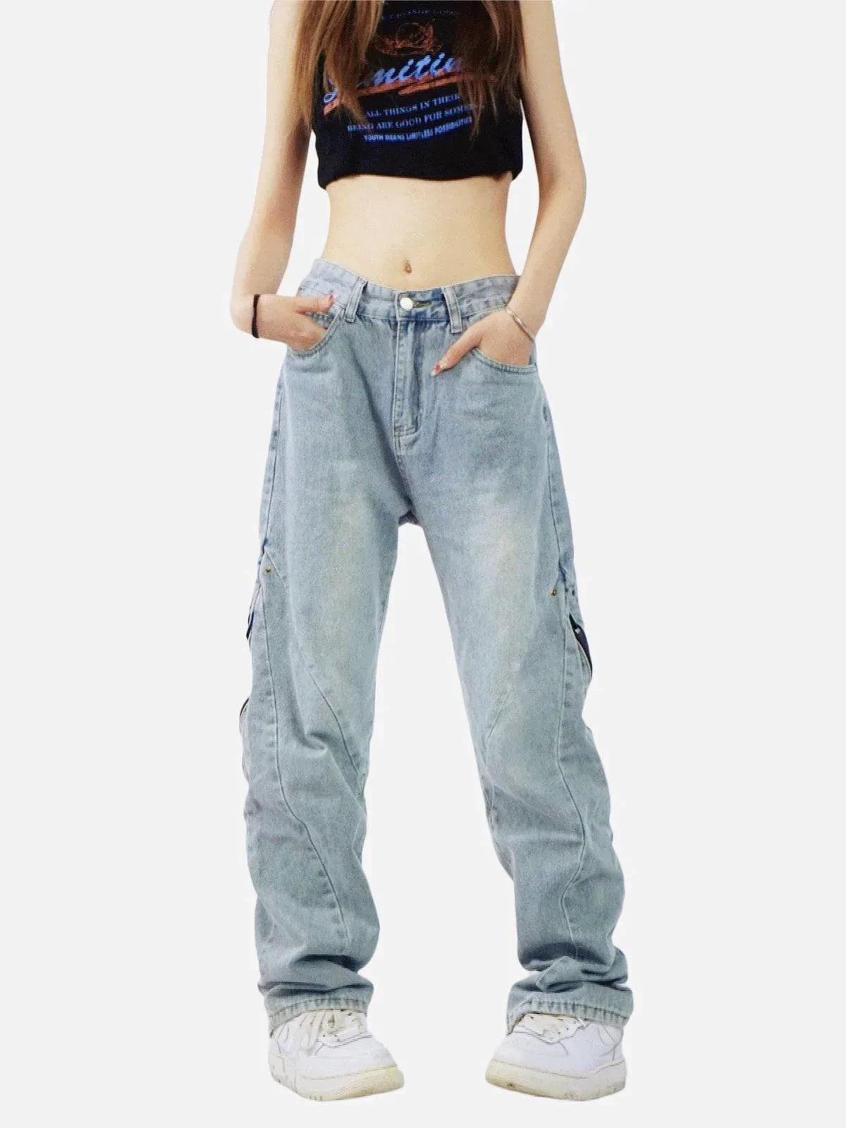 Concert Outfit Vintage Wash Adjustable Zip Jeans Concert Outfit Vintage Wash Adjustable Zip Jeans