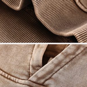 Concert Outfit Vintage Wash Distressed Solid Hoodie