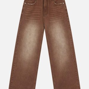 Concert Outfit Vintage Wash Gradient Jeans