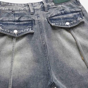 Concert Outfit Vintage Washed And Frayed Baggy Jeans