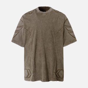 Concert Outfit Vintage Washed Crew Neck T-Shirt