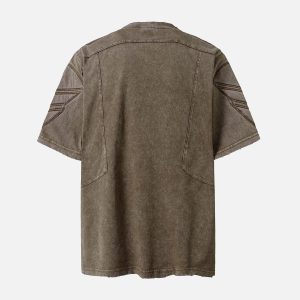 Concert Outfit Vintage Washed Crew Neck T-Shirt