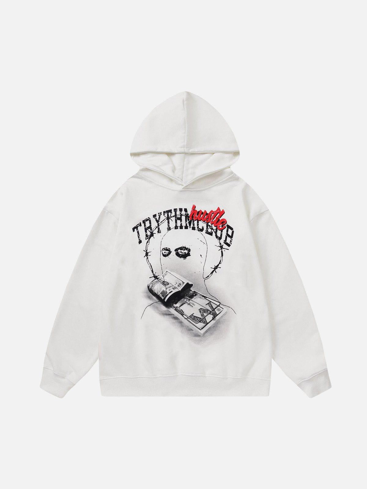 Concert Outfit Vintage Washed Dark Print Hoodie Concert Outfit Vintage Washed Dark Print Hoodie