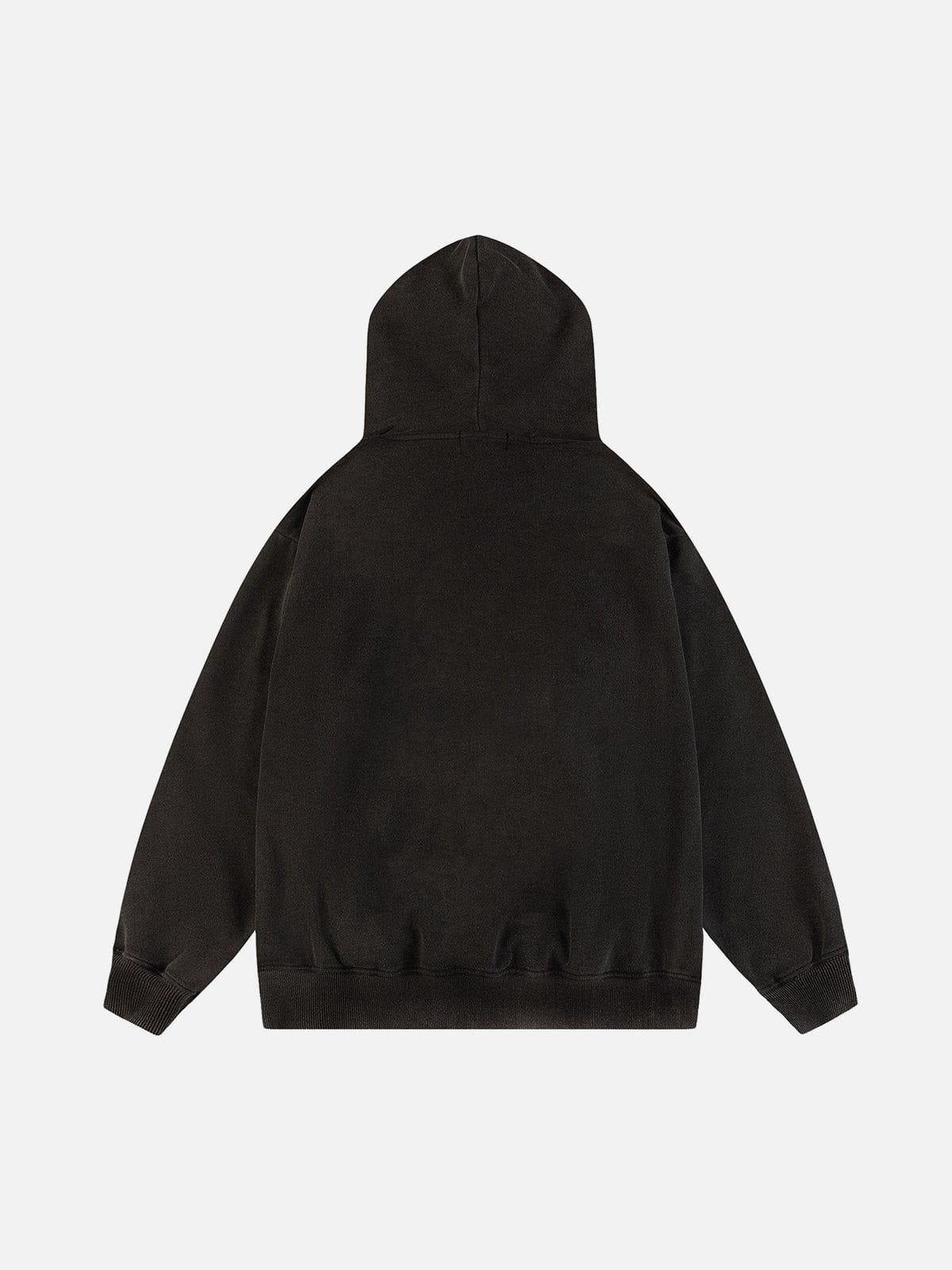 Concert Outfit Vintage Washed Dark Print Hoodie Concert Outfit Vintage Washed Dark Print Hoodie