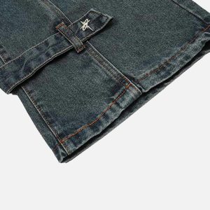 Concert Outfit Vintage Washed Deconstructed Jeans