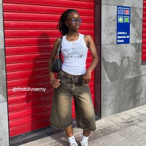 Concert Outfit Vintage Washed Longline Jorts